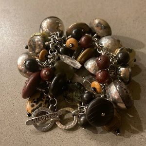 Silpada Cha-Cha Sterling Silver Natural Stone Bracelet